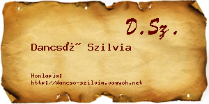 Dancsó Szilvia névjegykártya